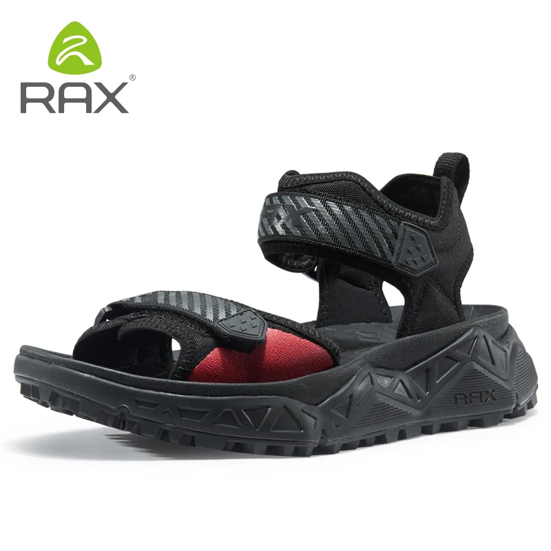 Carbon black men RAX/мужские спортивные сандалии; летние пляжные сандалии для мужчин; Водонепроницаемая Обувь для треккинга; Мужская дышащая обувь; женская обувь для рыбалки; быстрая обувь - Цвет: Carbon black men