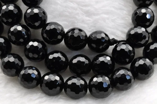

2017 Hot Sale Real Crystal Round-brilliant-shape Onyx Faceted Round Beads 8mm 48 Pcs