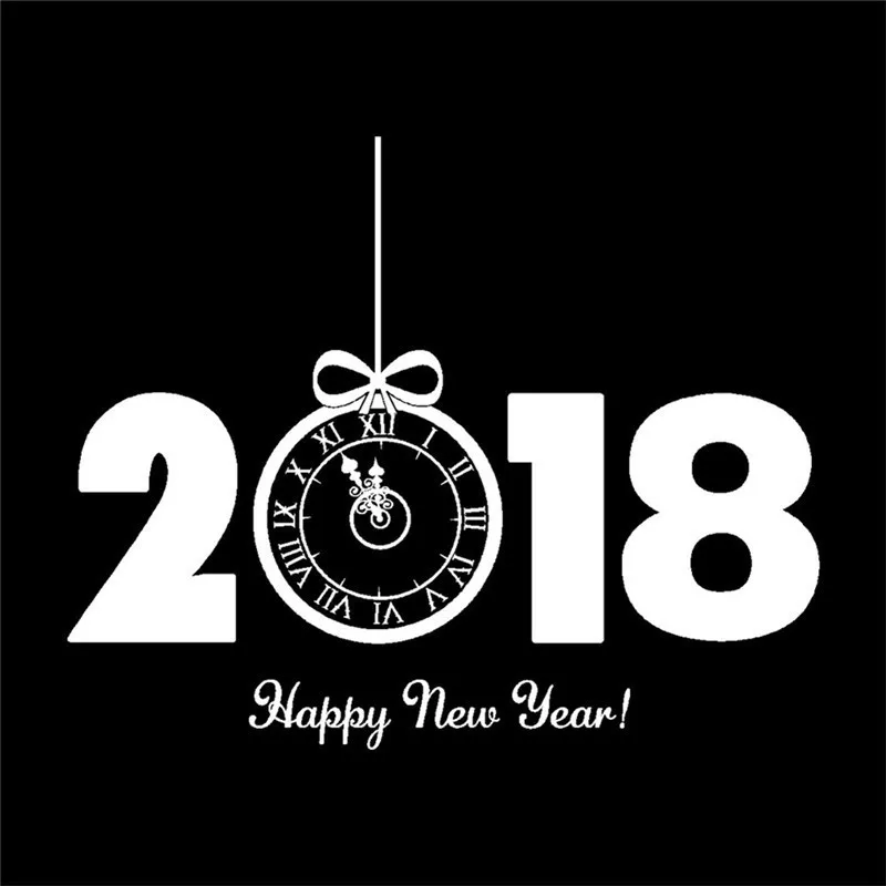 2018 счастливый новый год стеклянные наклейки X mas Дерево Витрина торговый центр