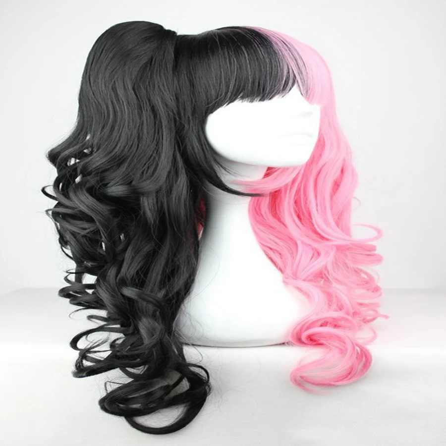 HAIRJOY женские 70 см длинные синие Смешанные розовые волнистые плетеные 2 хвостика Синтетические партии косплей парик 15 видов цветов доступны