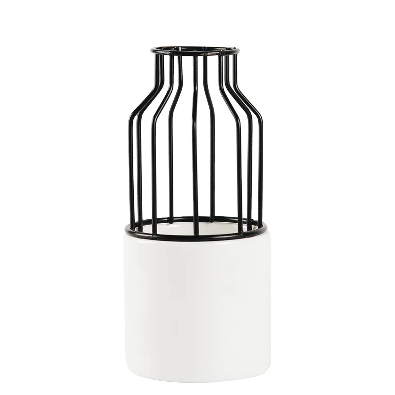 Скандинавская ваза для гидропоники горшок цветов из железа простая железная