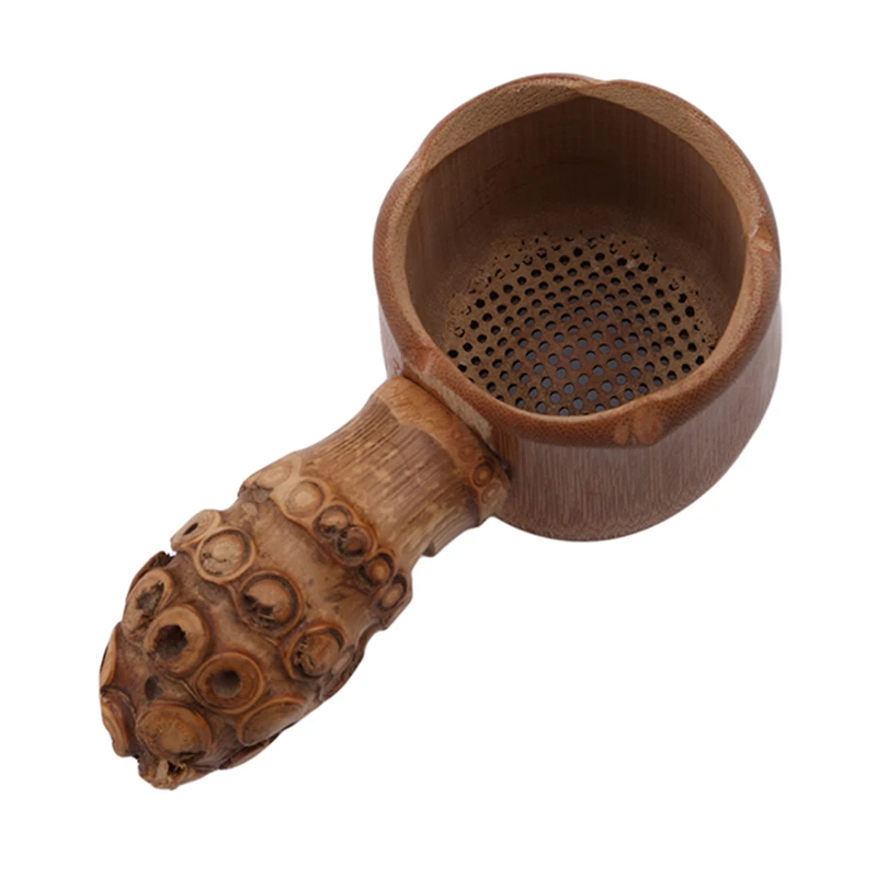 Natural Bamboo Tea Strainer Infuser Filter Infusor Tea Tools Colander Gadgets Sieve For Tea Brewing Tea Drinkware Accessories images - 6