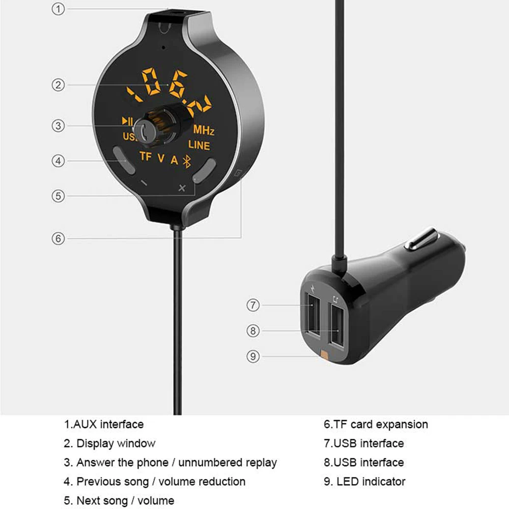 Kobwa Q8S автомобиль Wirless Bluetooth MP3 плеер Динамик приемник комплект с двойной Порты и
