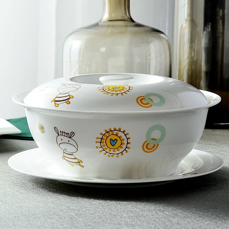 9 дюймовый пищевой контейнер для супа из тонкого фарфора керамические Столовые