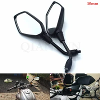 unviersal 10mm motorcycle rearview mirror case for kawasaki z300 er 6n er 6f er 5 z800 z900 z1000 z750 w800 zrx 400 1100 1200