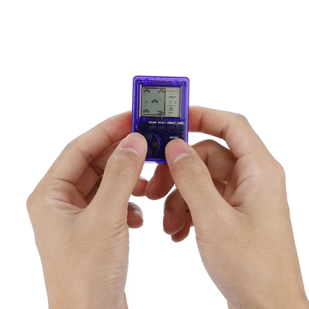 Tetris мини детская игровая консоль игрушка-вкладыш встроенный 26 игр брелок кольцо держатель Детские Подарочные консоли Portatil 1 P L0530# D