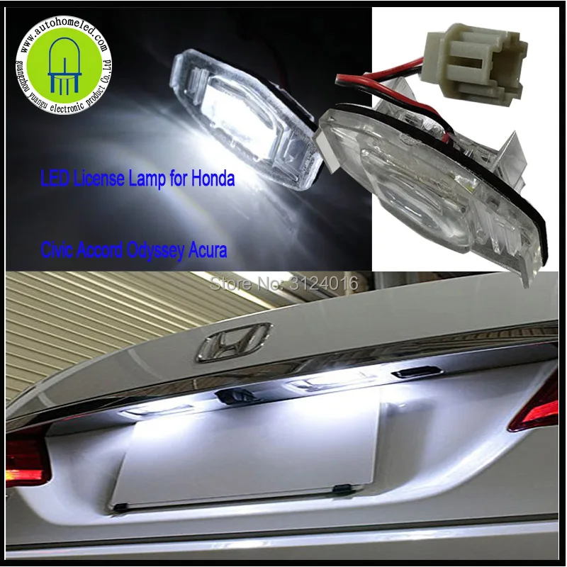 2 шт. x dahosun светодиодные лампы для номерного знака Honda Acura MDX RL TL TSX ILX Civic Accord Odyssey