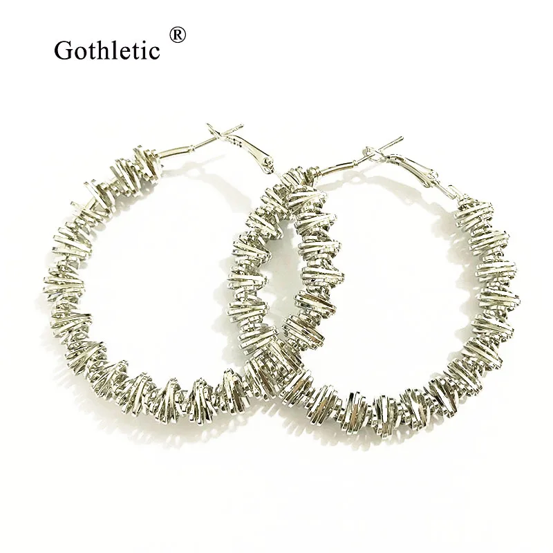 Женские металлические серьги кольца 50/70 мм|fashion hoop earrings|hoop earringshoop earrings gold |