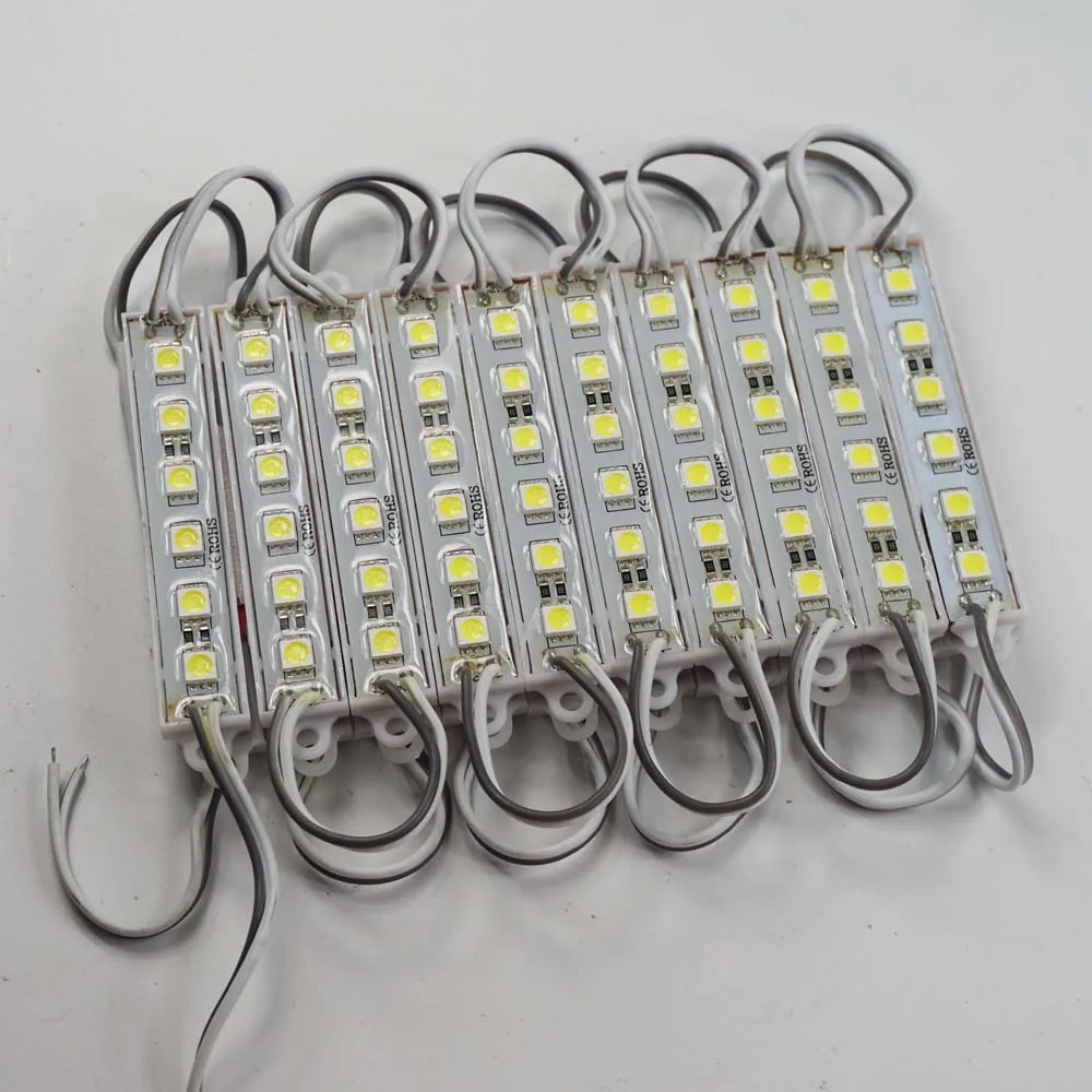 20X5050 SMD 6 светодиодный модуль светильник 12V водонепроницаемый IP65 белый для