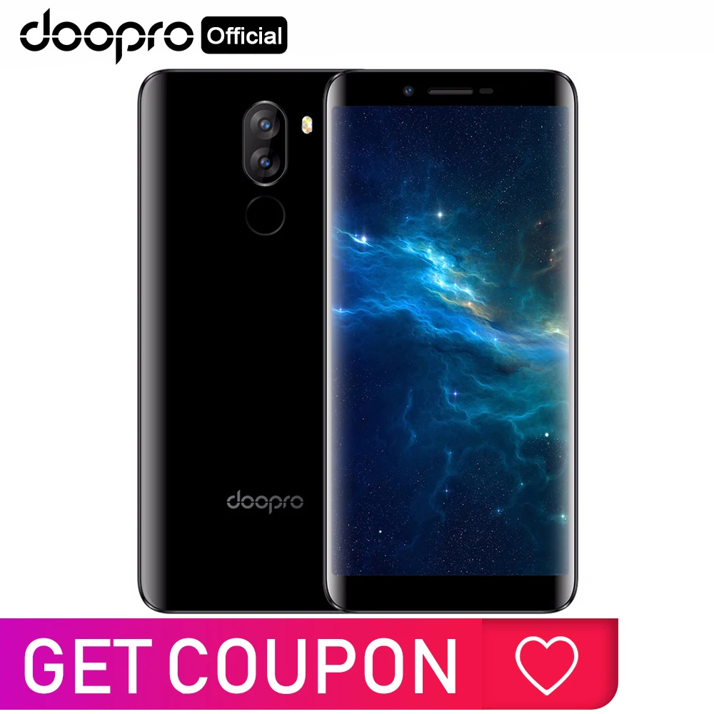 Doopro P5 5 дюйма HD 18:9 MTK6580 4 ядра Android 7 0 1 GB Оперативная память 8 Встроенная 3500 mAh 5MP две