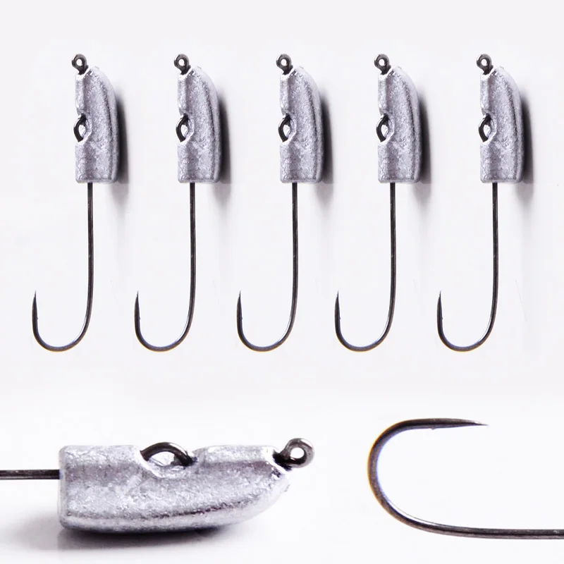 Рыболовный крючок 5 шт. 2 г кривошипная головка для ловли карпа Мягкая приманка