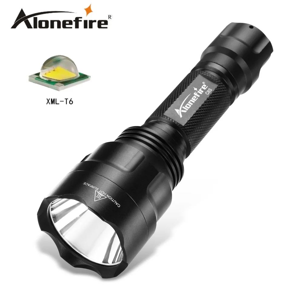 Светодиодный фонарик ALONEFIR CREE C8 Тактический водонепроницаемый фонарь Cree XM L2 T6 с