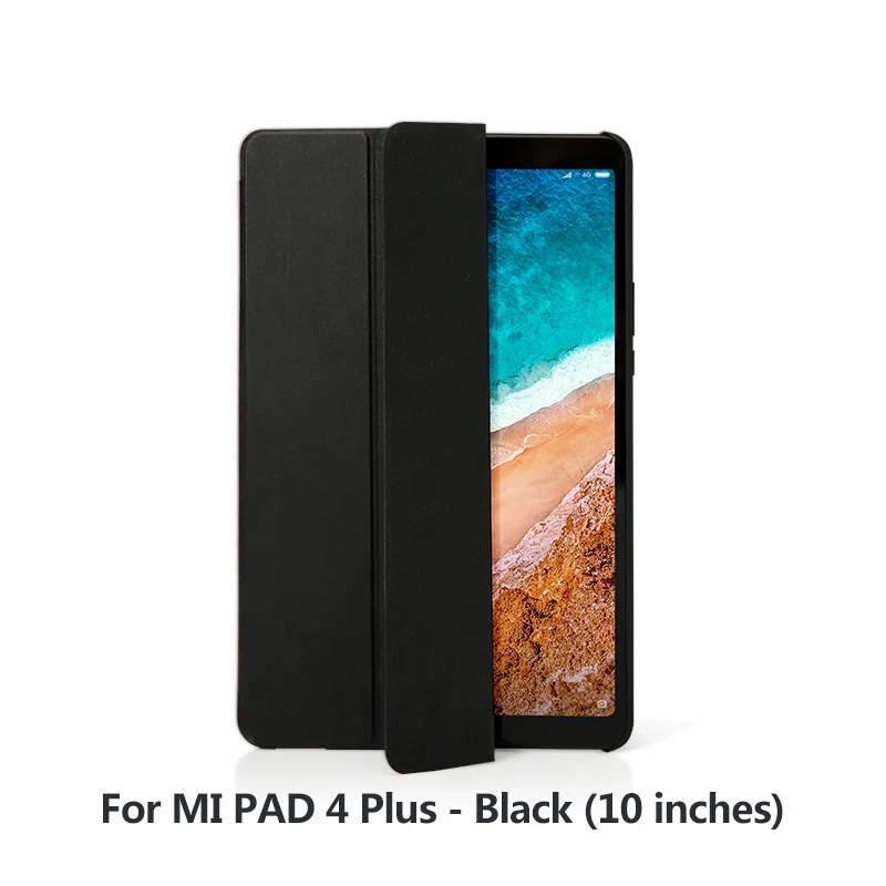 mi pad 4 plus black Xiaomi mi Pad 4 Plus/Pad4 смарт-чехол для планшета матовый из искусственной кожи флип-чехол mi PAD 4 полный защитный чехол - Цвет: mi pad 4 plus black
