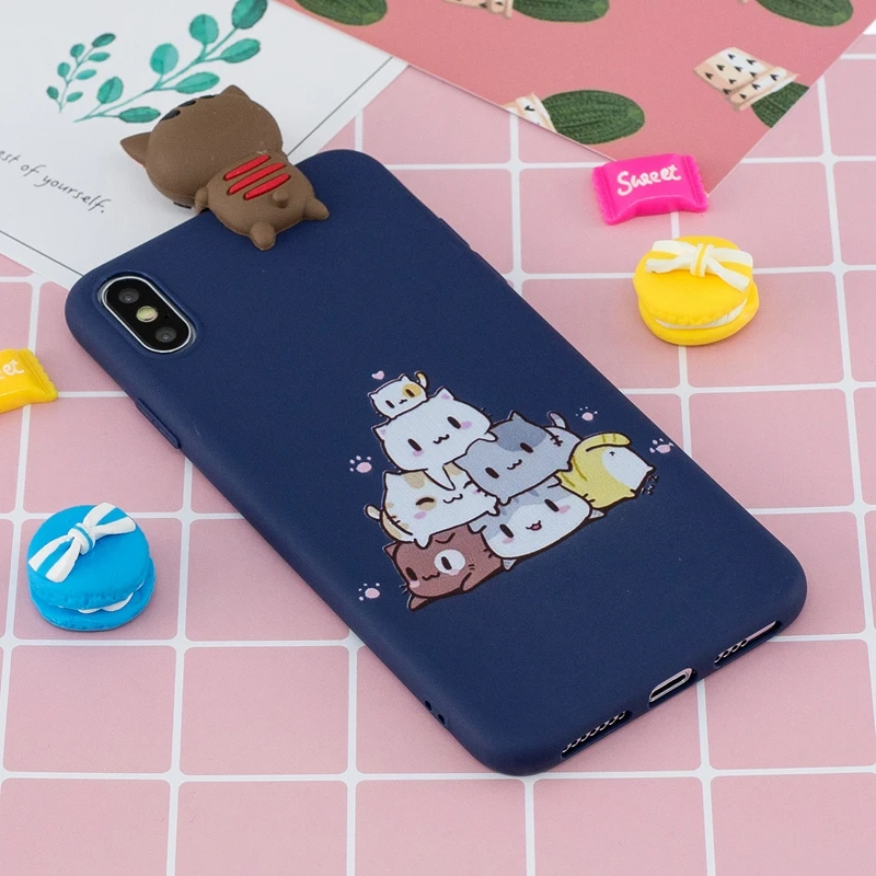 Чехол для Apple iPhone X чехол XS с 3D рисунком панды единорога задняя крышка XR Max корпус |