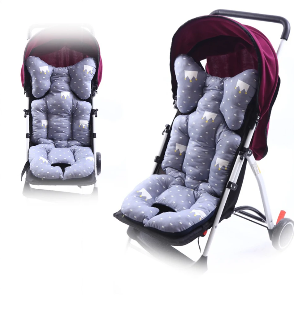 Подушечка Для сиденья детской коляски зима утолщение теплый ребенок Багги пеленки Подушка Хлопок Удобная детская коляска стул подушка