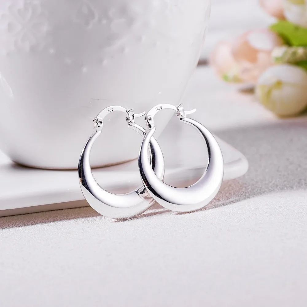 Rinhoo большой серебряный большой круг обруч серьги Bijoux геометрические серьги для женщин панк Эффектные серьги