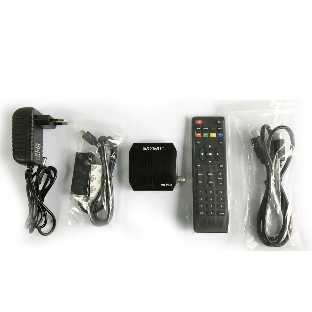 Skysat V9 Plus Мини Full HD цифровой спутниковый ресивер DVB S2 MPEG 4 AC3 поддержка Youtube Cccam Newcam