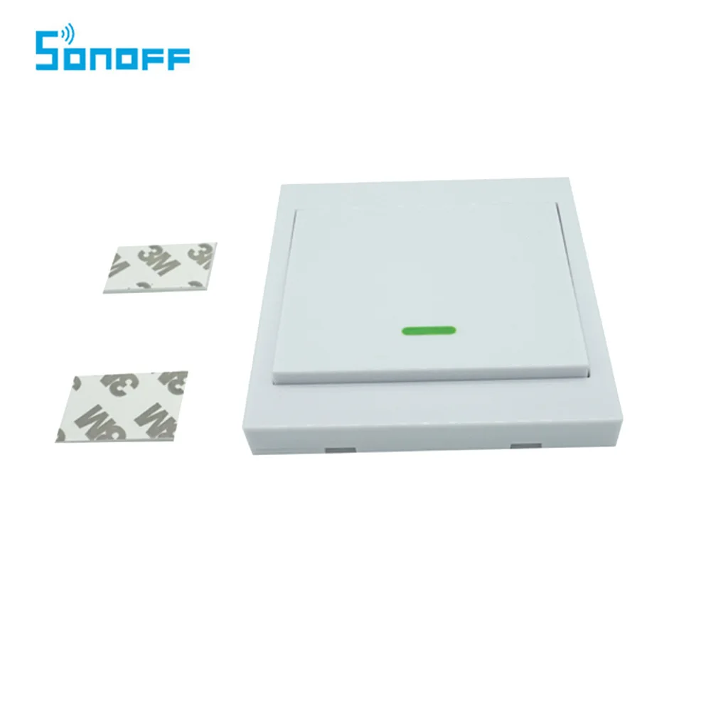 button version 1gang Sonoff RF 433 МГц сенсорный выключатель беспроводной пульт дистанционного управления со стеклянной панелью 1 банда 86 Тип сенсорная/кнопочная версия - Цвет: button version 1gang