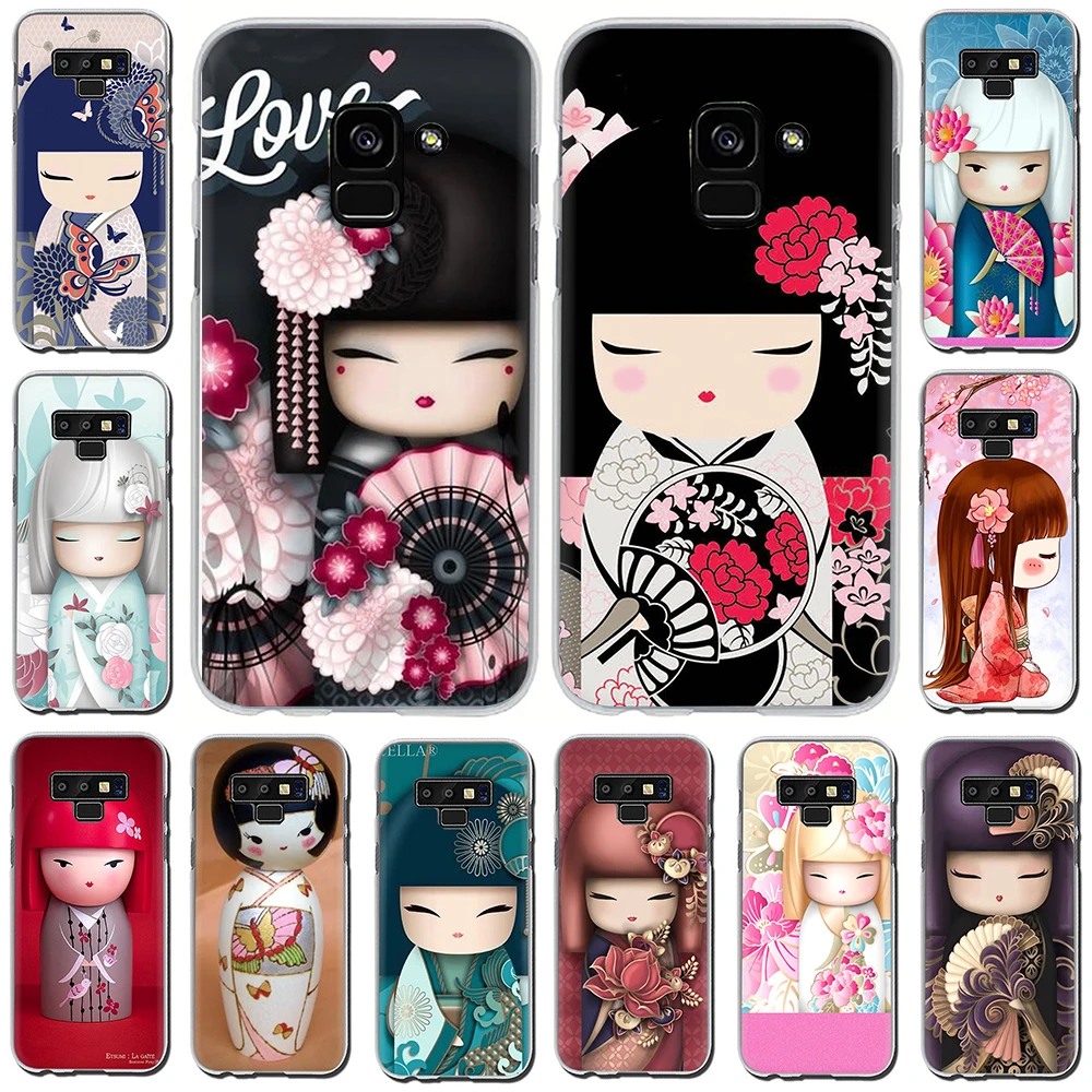 Kawaii японская кукла-кокеши жесткий чехол для телефона с рисунком в виде Samsung