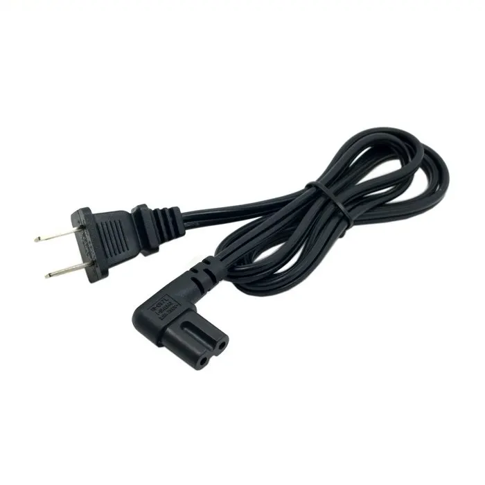 Европа и США 2pin папа до 90 градусов прямоугольный IEC 320 IEC320 C7 кабель питания 1 м 100 см