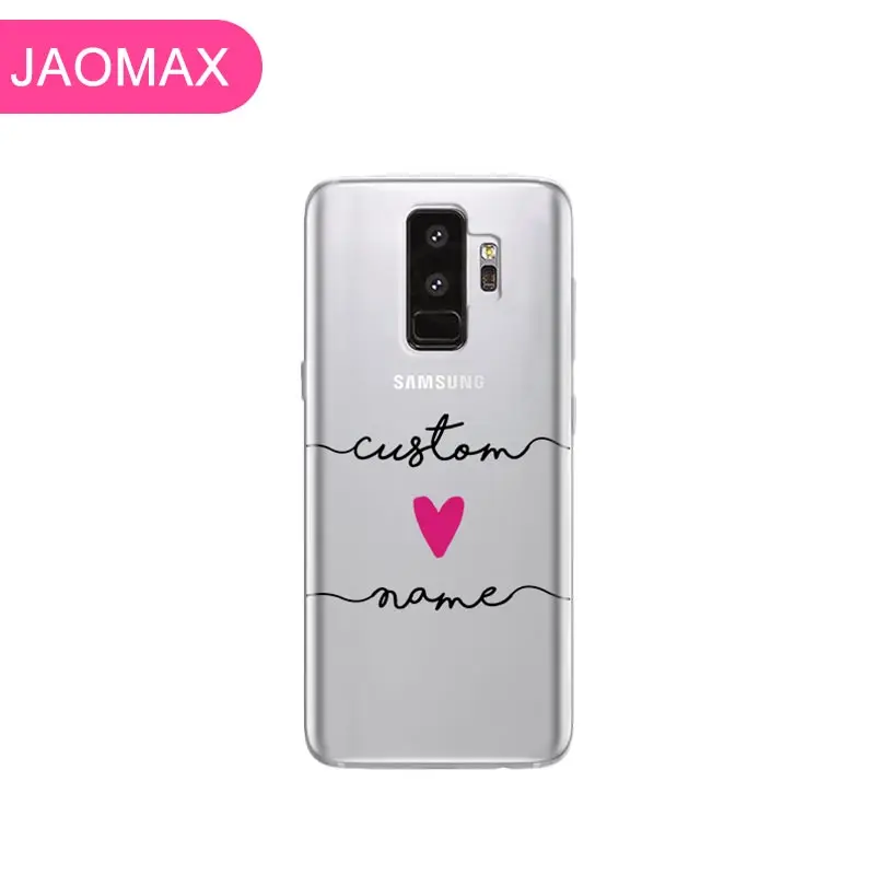 Customletter5 Jaomax персонализированные имя Чехлы для телефона для Samsung Galaxy S8 S9 A5 J5 S7 край A8 мягкий прозрачный силиконовый чехол - Цвет: Customletter5