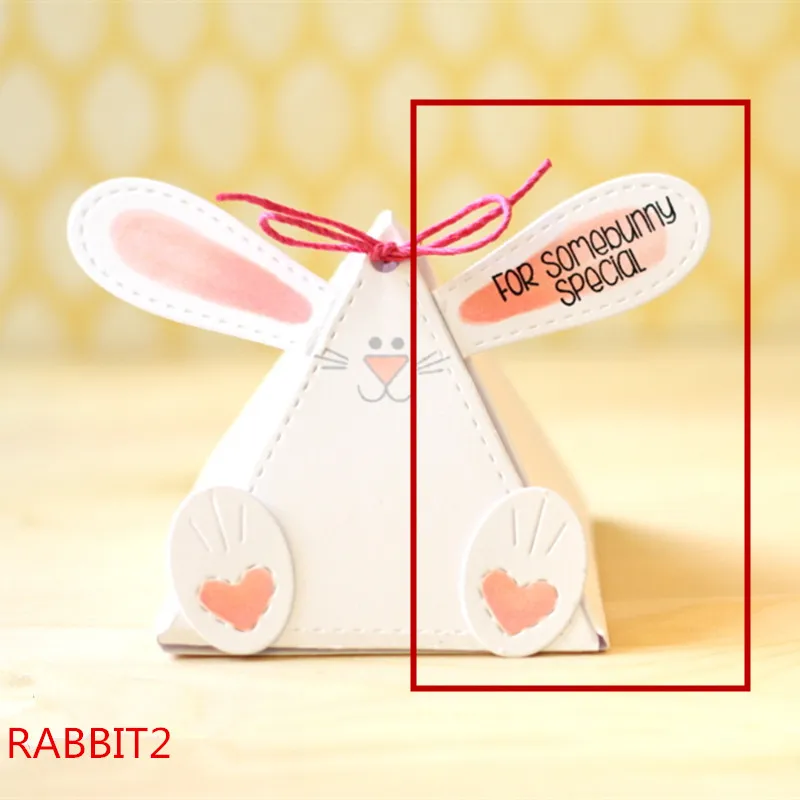RABBIT2 Пасхальный металлический Трафаретный вырубной штамп для самодельные трафареты Скрапбукинг штампы для рисунков на бумаге вырезанная карта делая Рождественская открытка - Цвет: RABBIT2