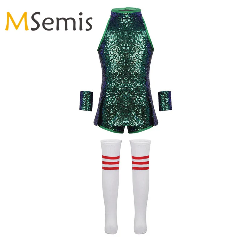 Детские костюмы для танцев в стиле хип-хоп девочек костюм джазовых представлений