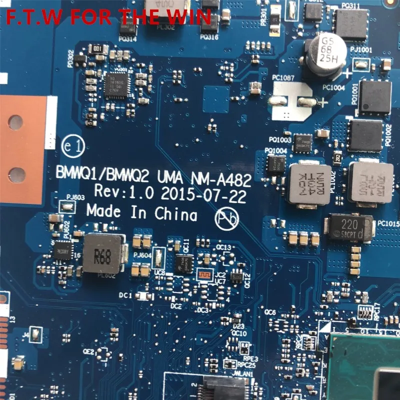 Günstig BMWQ1/BMWQ2 NM-A482 MB Para Lenovo 300-15ISK Laptop Motherboard CPU SR2EY I5-6200U 100% Probado