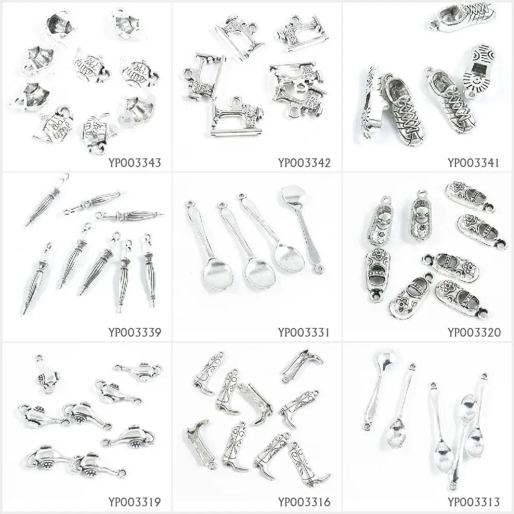 Antique Silver Plated Jewelry Making Charms Tablespoon Spoon Womens Boot Kneeboot Aladdin Genie Magic Lamp Kids Cloth Shoes Umbr | Украшения