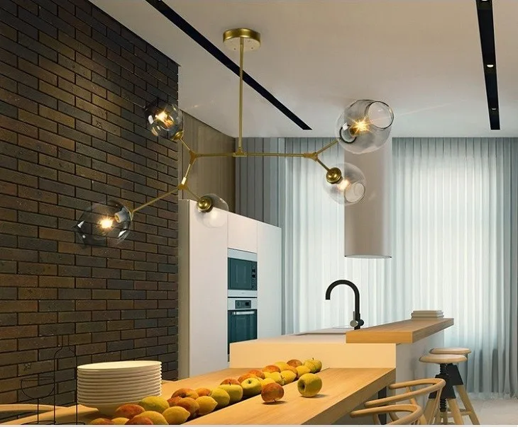 Люстра из ветрового стекла прозрачная Дымчатая серая янтарная Коньячная с