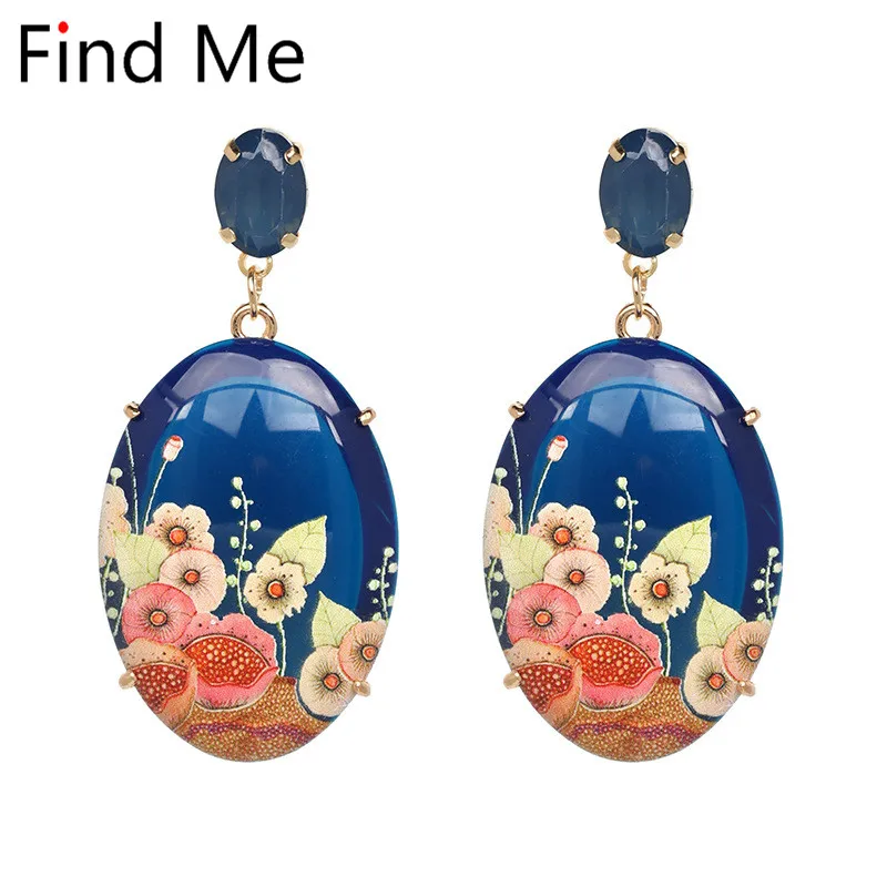 Find Me 2019 новые модные висячие серьги с кристаллами и мозаикой для женщин ювелирные