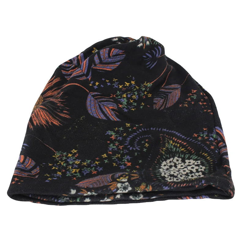 Miaoxi, модная шапка для женщин, Осенние Теплые шапочки, Skullies, для взрослых, леди, Цветочный, Gorros, двойные шапки, шарф, высокое качество