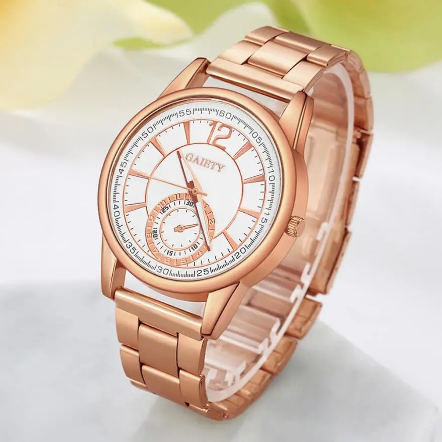 Женские кварцевые часы Relojes Mujer Элегантные повседневные аналоговые золотого