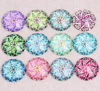 reidgaller mix pattern photo round glass cabochon 12mm 16mm 20mm 25mm 30mm diy flat back jewelry components for earrings