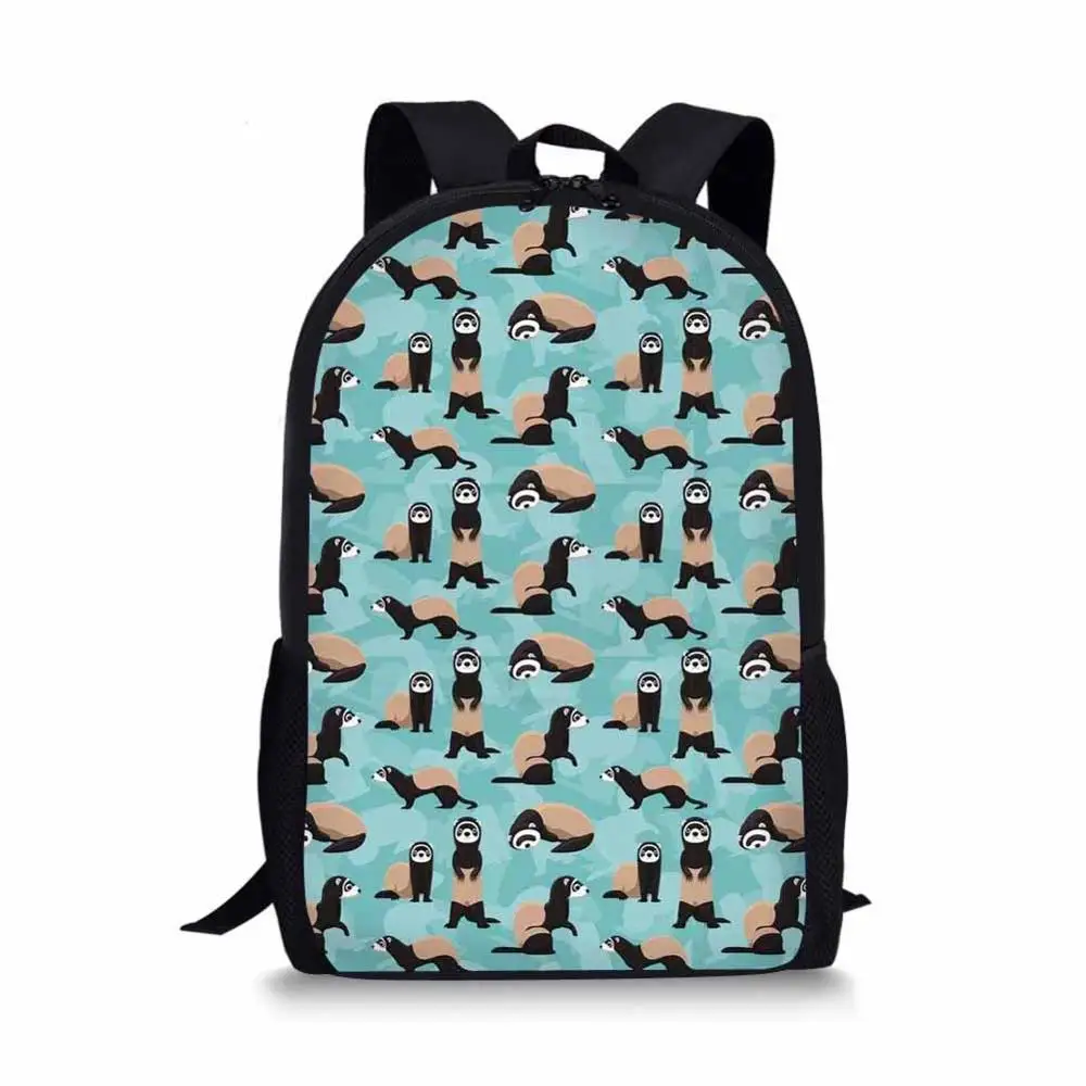 FORUDESIGNS/детские школьные рюкзаки для девочек, Cheeky Ferrets, печать, школьный рюкзак для детей, 3 шт./компл., рюкзак для начальной школы, ранец для девочек - Цвет: YQ3346C