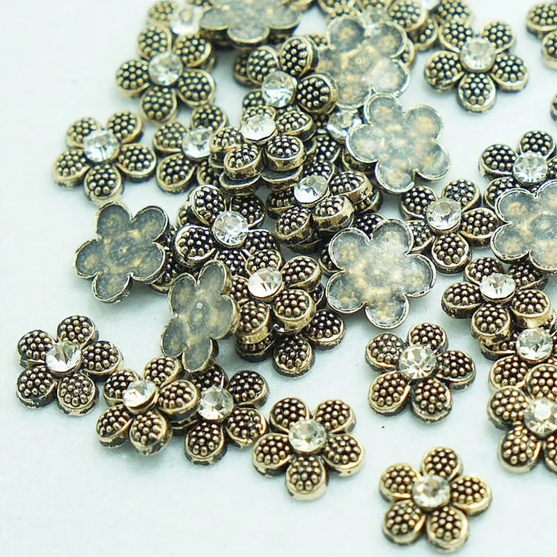 Металлические шипы для обуви Заклепки горячей фиксации цветок алмазная заклепка