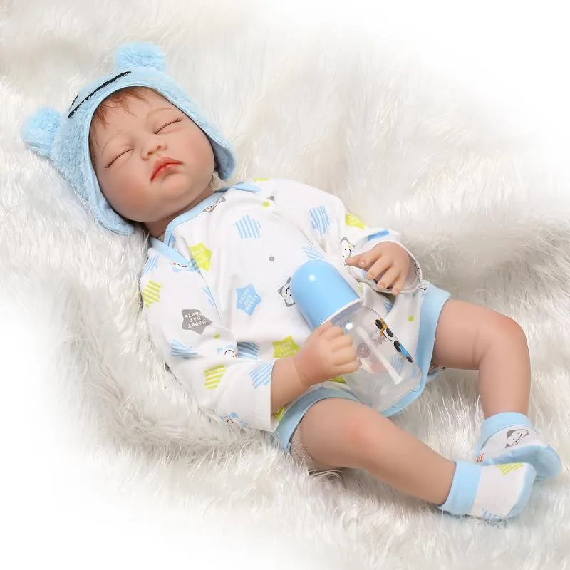 Kawaii силиконовые куклы reborn реалистичные для мальчиков спящие Младенцы