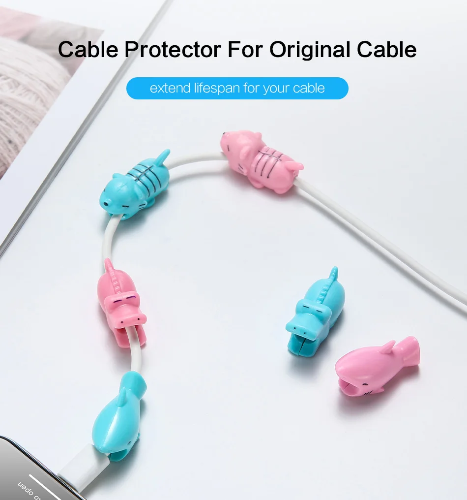 RAXFLY милые животные кабель протектор для iPhone samsung USB кабель Защита Анти-сломаются USB шнур Энергосбережение управление Кабельный органайзер