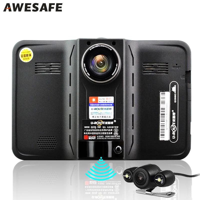 7 дюймов Android Автомобильный ВИДЕОРЕГИСТРАТОР Камера Full HD 1080 P с GPS навигация Европе