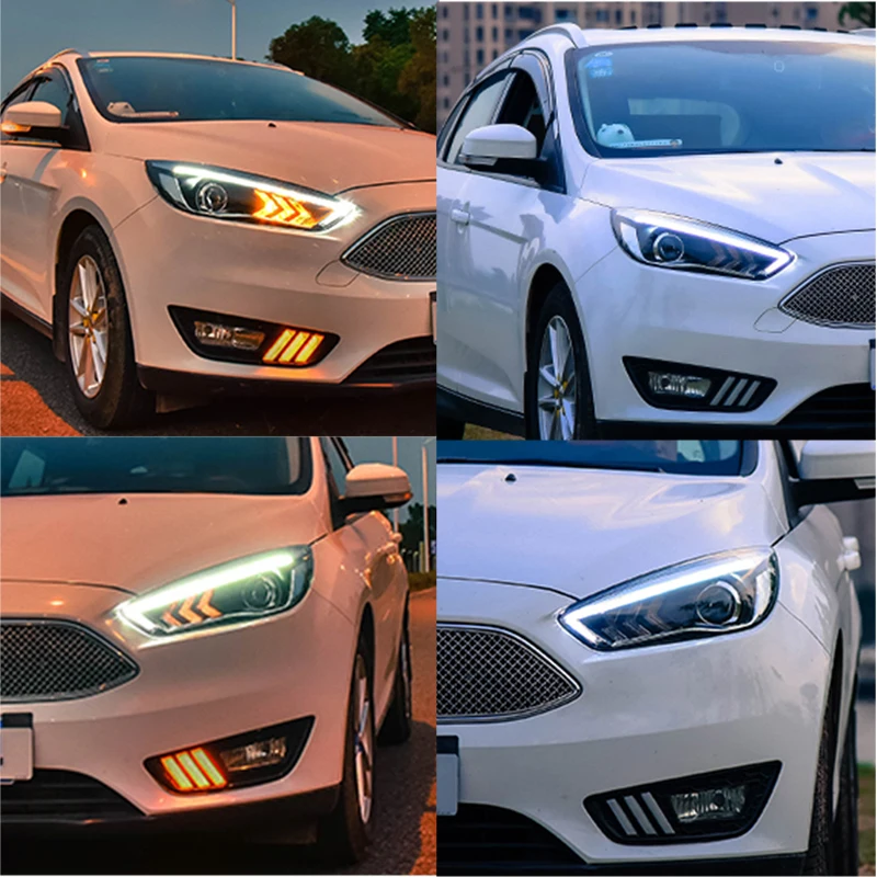 Автомобили для Ford Focus 2015 2016 2017 2018 фары в сборе светодиодный DRL H7 D2H Hid Bi Xenon Beam автомобильные аксессуары