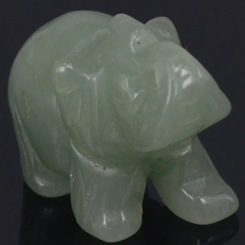 Натуральный зеленый авантюрин слон 1 5 дюйма резная статуэтка камень чакры