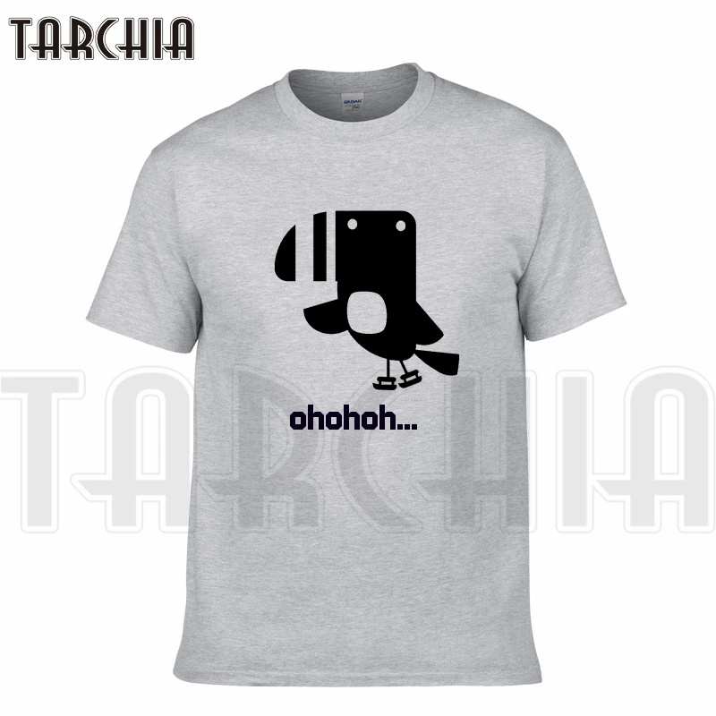 TARCHIA 2021 новый бренд футболка классная человек ворона птица забавные хлопковые