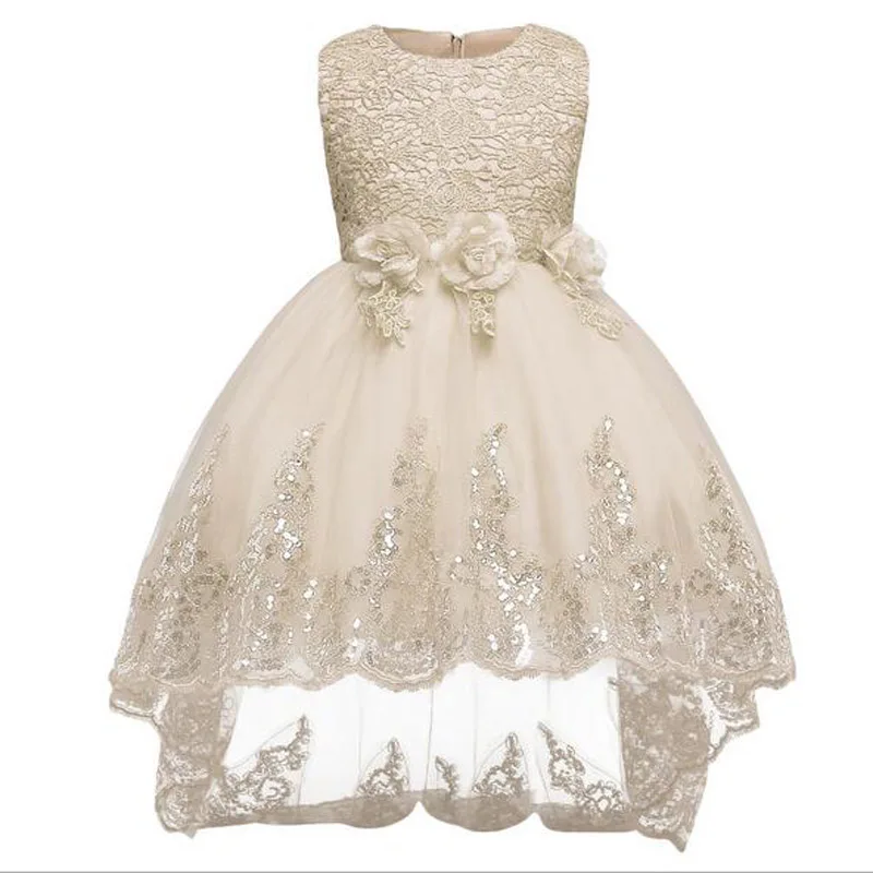 Christmas High Quality Design 2020 New Fashion Girls Dress Princess Wedding Trailer Dresses Flower Children Clothes | Детская одежда и