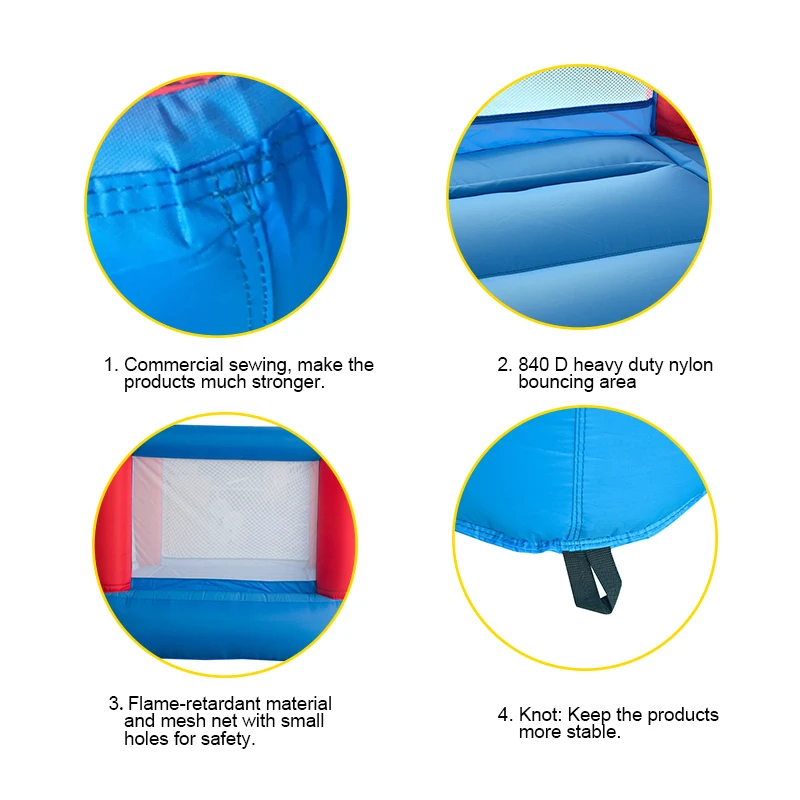 Дворовые размеры надувной замок дом Батут прыжки с горкой воздуходувки для детей