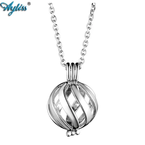 Only Pendant Necklac Ayliss вулканический камень/7 шар «чакры» диффузор эфирного масла ожерелье серебристый тон ароматерапия Openable медальон кулон - Окраска металла: Only Pendant Necklac