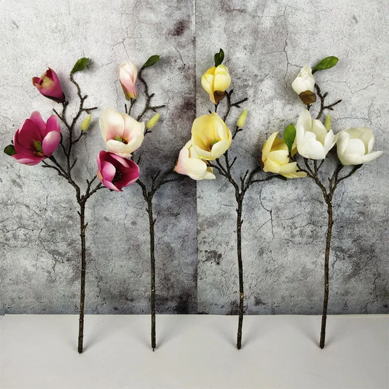 2 шт./лот, новинка, искусственный цветок магнолии, цветок для свадьбы, рождественской вечеринки, искусственные цветы, домашний декор, шелковые гортензии, дешевые цветы