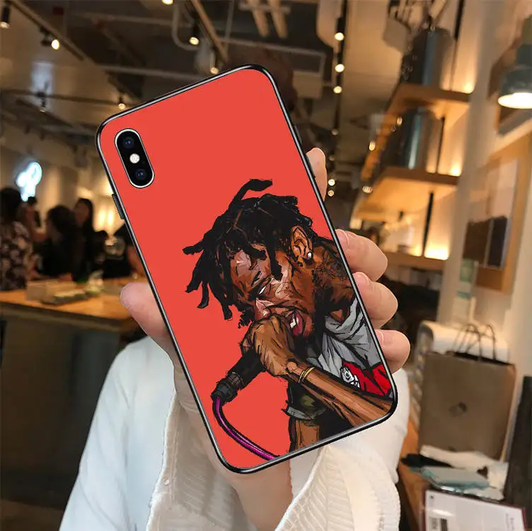 TPU Kodaks черный рэпер Мягкий Силиконовый ТПУ чехол для телефона для iPhone MAX XR XS X10 5 5S 5SE 6 6S 7 8 6Plus 7Plus 8Plus - Цвет: TPU