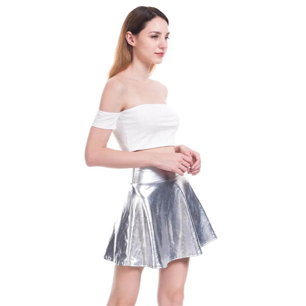 Faldas mujer moda модные, пикантные PU маятник край листа лотоса ультракоротких дикий Джокер юбки, женские Юпи femme saia мини юбка