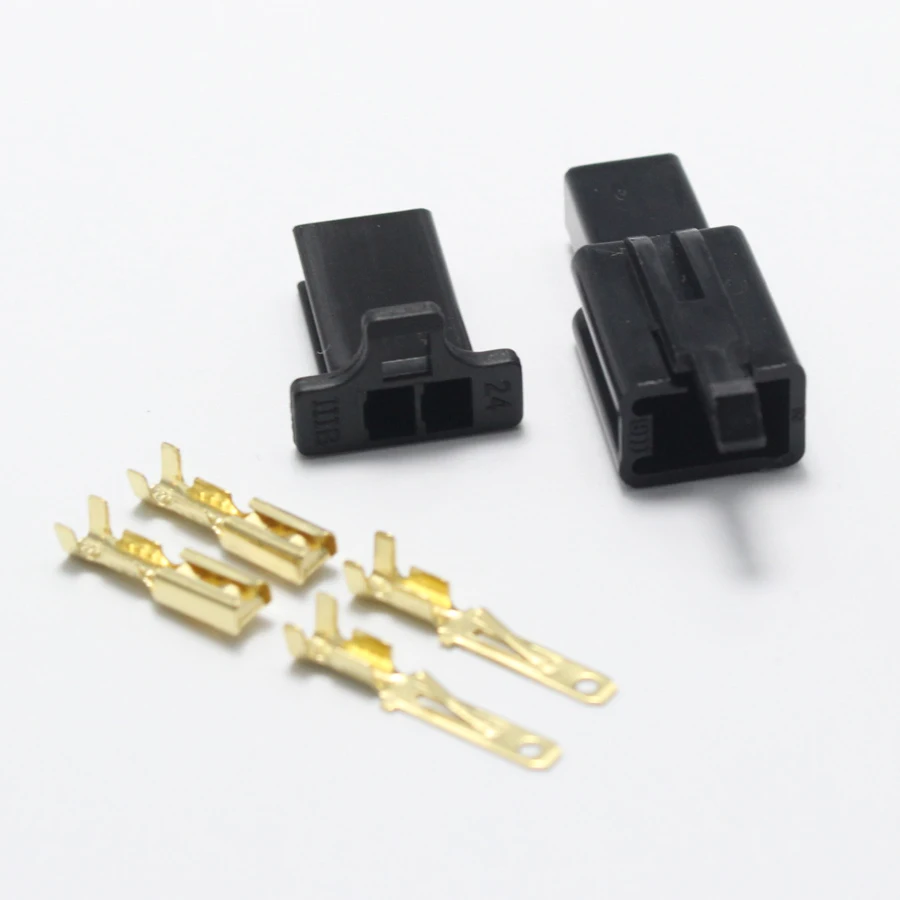 5 комплектов 2 8 мм 2pin комплект автомобильных электрических разъемов 2P гнездовой