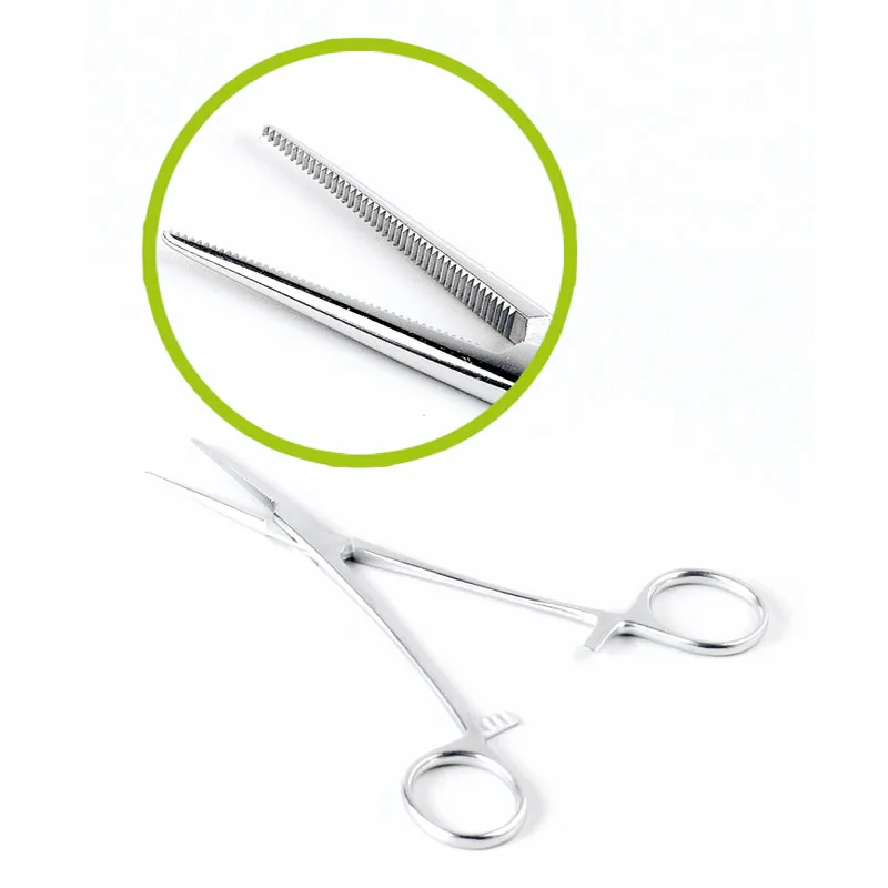 Пинцет для бровей Хирургический пинцет гемостаза прямой коленчатый держатель